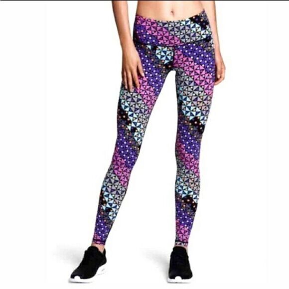 VICTORIAS SECRET leggings VSX geometric knockout full length XS - Picture 1 of 8